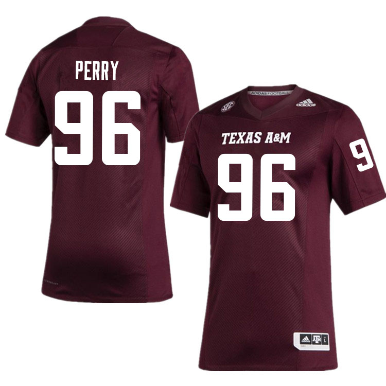 Men #96 Grant Perry Texas A&M Aggies College Football Jerseys Sale-Maroon
